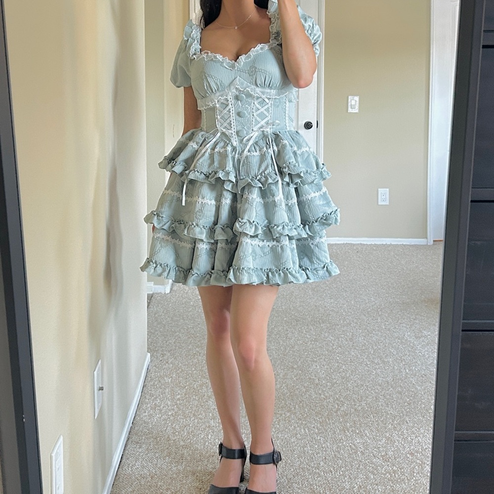 🛑LAST CHANCE🛑 NWT Ocelot Mint Sweet Lolita OP Princess Dress - Picture 5 of 12